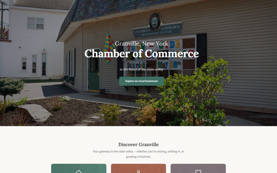 The Granville Chamber of Commerce home page